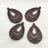 Wood Charm Drop Pendants 100pcs for DIY Jewelry Making