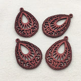 Wood Charm Drop Pendants 100pcs for DIY Jewelry Making