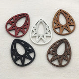 Arrival! 100pcs Wood Charm Drop Pendants Jewelry Findings