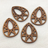 Arrival! 100pcs Wood Charm Drop Pendants Jewelry Findings