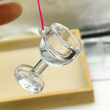 60pcs Clear Acrylic Cup Shape Beads For DIY Jewelry Making