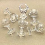 60pcs Clear Acrylic Cup Shape Beads For DIY Jewelry Making