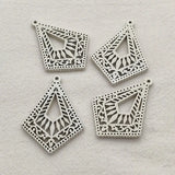 Wood Rhombus Pendants 100pcs Jewelry DIY, Findings & Components