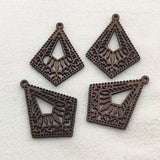 Wood Rhombus Pendants 100pcs Jewelry DIY, Findings & Components