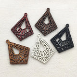 Wood Rhombus Pendants 100pcs Jewelry DIY, Findings & Components