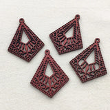 Wood Rhombus Pendants 100pcs Jewelry DIY, Findings & Components
