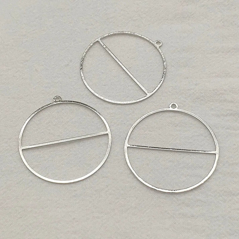 100pcs Copper Round Pendants for Jewelry Making DIY