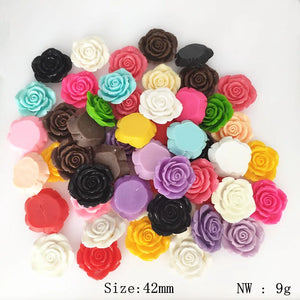 Resin Flowers for Necklace Earring DIY Jewelry - 50pcs