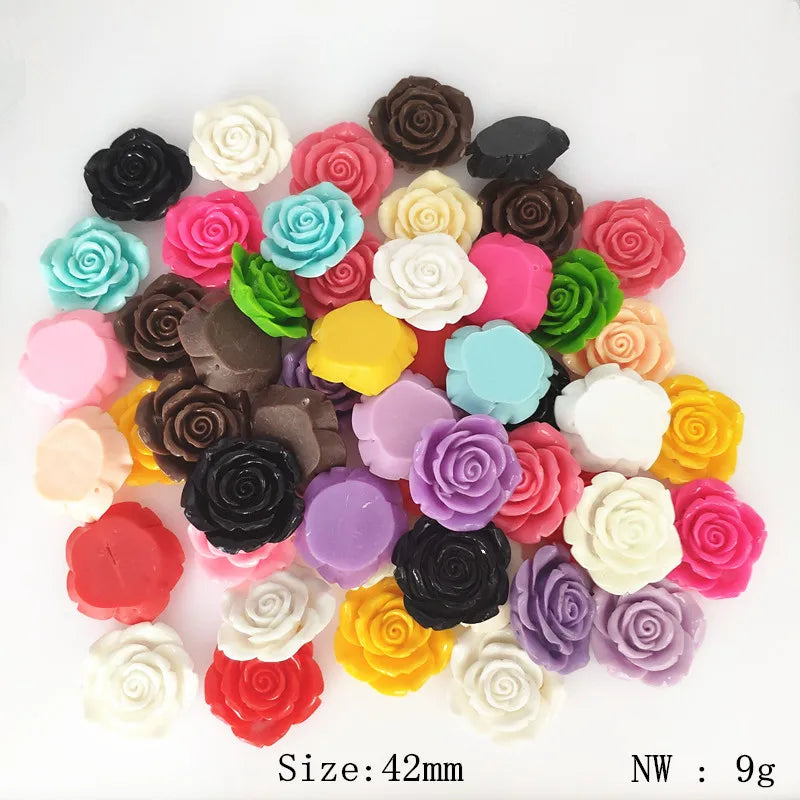 Resin Flowers for Necklace Earring DIY Jewelry - 50pcs