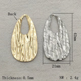 100pcs Brass Pendants Oval Shape Charm For Jewelry DIY
