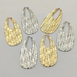 100pcs Brass Pendants Oval Shape Charm For Jewelry DIY