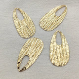 100pcs Brass Pendants Oval Shape Charm For Jewelry DIY