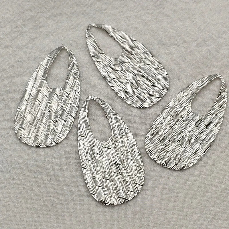 100pcs Brass Pendants Oval Shape Charm For Jewelry DIY