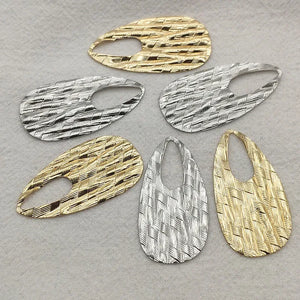 100pcs Brass Pendants Oval Shape Charm For Jewelry DIY