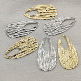100pcs Brass Pendants Oval Shape Charm For Jewelry DIY