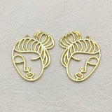 50pcs Arrival Zinc Alloy Spray Paint Charm For DIY Jewelry, 42x33mm