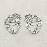 50pcs Arrival Zinc Alloy Spray Paint Charm For DIY Jewelry, 42x33mm