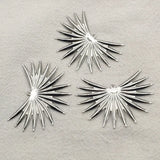 Brass Feather Charm Pendant for Jewelry Making, 50pcs