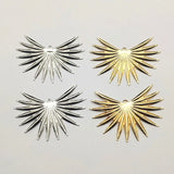 Brass Feather Charm Pendant for Jewelry Making, 50pcs