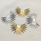 Brass Feather Charm Pendant for Jewelry Making, 50pcs