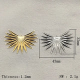 Brass Feather Charm Pendant for Jewelry Making, 50pcs