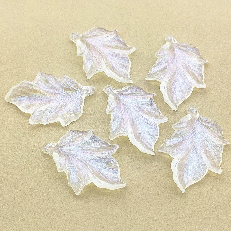 Clear Magic Leaf Beads For Necklace Earrings DIY Parts