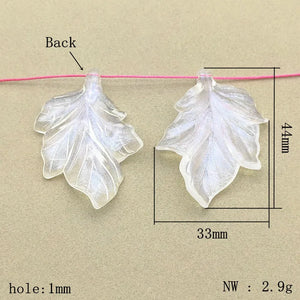 Clear Magic Leaf Beads For Necklace Earrings DIY Parts