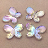 44x33mm 50pcs Clear Aurora/AB Butterfly Beads for Jewelry Making