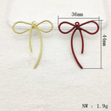 100pcs Zinc Alloy Bow Shape Pendants/Charm for Earrings DIY Parts