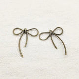 100pcs Zinc Alloy Bow Shape Pendants/Charm for Earrings DIY Parts