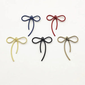 100pcs Zinc Alloy Bow Shape Pendants/Charm for Earrings DIY Parts