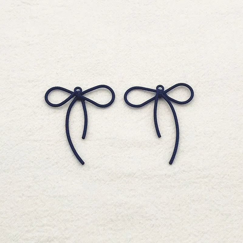 100pcs Zinc Alloy Bow Shape Pendants/Charm for Earrings DIY Parts