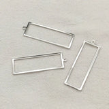 50pcs Brass Rectangle Pendants for DIY Jewelry Making