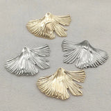 Leaf Charm Brass Pendants for Jewelry Making - 50pcs