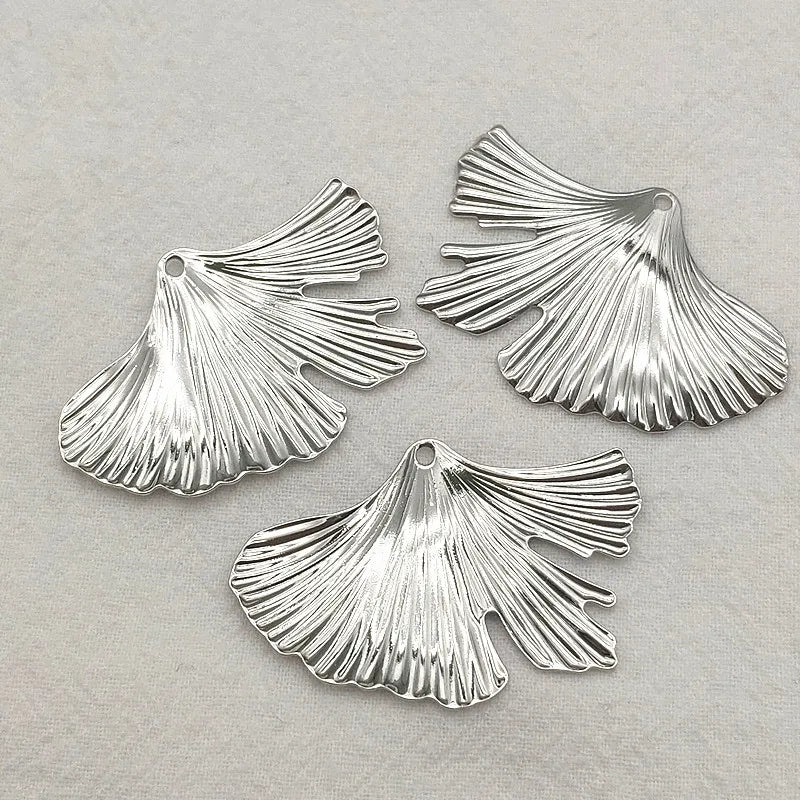 Leaf Charm Brass Pendants for Jewelry Making - 50pcs