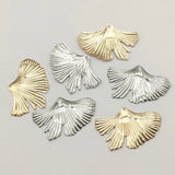 Leaf Charm Brass Pendants for Jewelry Making - 50pcs