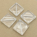 Clear Rhombus Beads 40pcs for DIY Jewelry Making