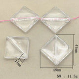 Clear Rhombus Beads 40pcs for DIY Jewelry Making