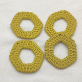 100pcs Acrylic Hexagon Charm For Earring DIY/Jewelry Making