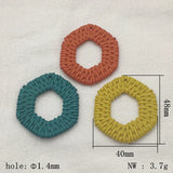 100pcs Acrylic Hexagon Charm For Earring DIY/Jewelry Making