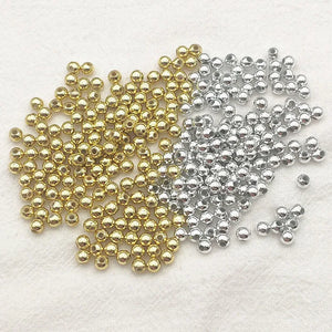 5000pcs Gold/Silver Round Interval Beads Jewelry DIY Parts