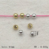 5000pcs Gold/Silver Round Interval Beads Jewelry DIY Parts