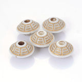 500 Pcs/Lot 16x10mm Fluted Corrugated Antique Plating Acrylic Disc Spacer Beads