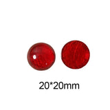 50pcs 20mm Resin Cabochons Flatback Glitter for Jewelry Hair Clip Beading