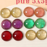 50pcs 20mm Resin Cabochons Flatback Glitter for Jewelry Hair Clip Beading
