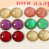 50pcs 20mm Resin Cabochons Flatback Glitter for Jewelry Hair Clip Beading