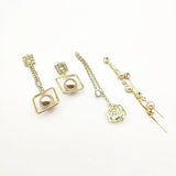 50pcs Pearl/Rhinestone/CZ Charm for Earring DIY, Jewelry Findings