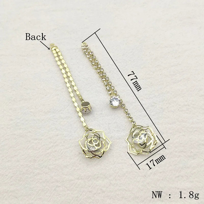 50pcs Pearl/Rhinestone/CZ Charm for Earring DIY, Jewelry Findings