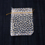 50pcs Organza Pouches 9x12cm Star Happiness Candy Jewelry Bags