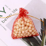 50pcs Organza Pouches 9x12cm Star Happiness Candy Jewelry Bags